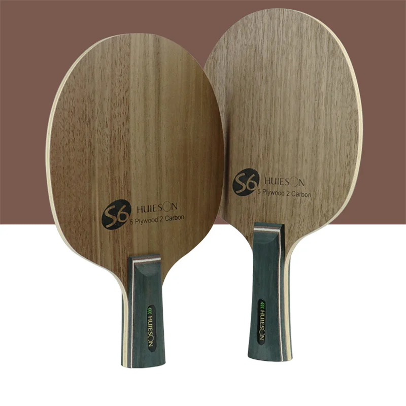 

Huieson Professional Table Tennis Blade S6 Outer Carbon Walnut Ayous 7 Plywood Ping Pong Paddle for Table Tennis Racket DIY S6