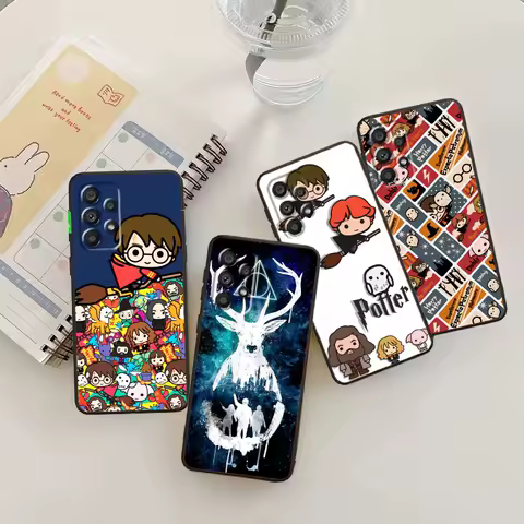 H-H-Harries Logo P-Potteres Art For Samsung A53 A52 A33 A32 A51 A71 A21S A13 A73 A55 A22 A23 A35 A72 A54 A12 5G Black Funda