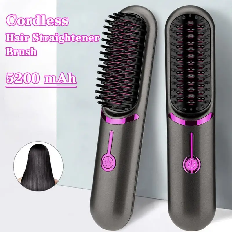 

new Electric Hot Comb Multifunctional Straight Hair Straightener Comb Anti-Scalding Styling Tool Straightening Brush