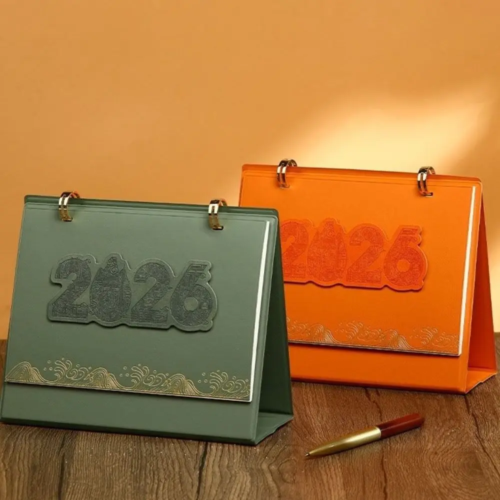 

Настольный календарь из плотной бумаги на 2026 год, ежедневный график, записная книжка, стоячий флип-календарь, список дел, ежемесячный ежедневник