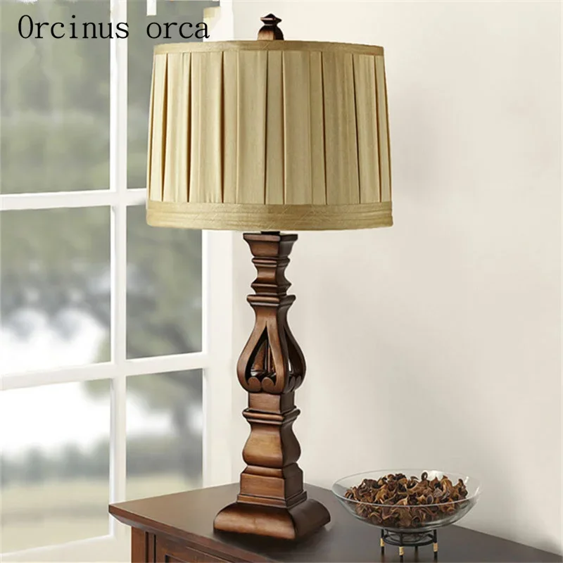 European style bedroom lamp lamp bedroom Bedside Lamp Retro luxury living room palace cloth Village Postage free