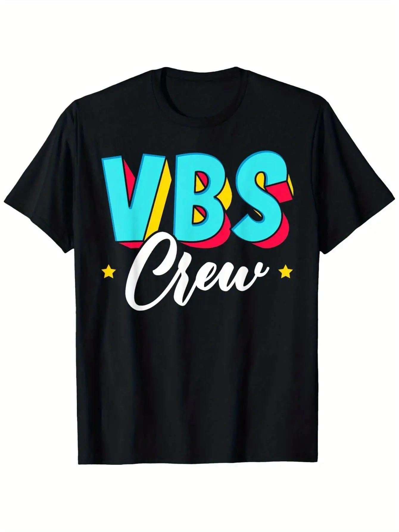 

VBS Crew Christian Graphic T-Shirt - Vibrant Paint Splatter Design 100 Cotton 180gsm Soft Breathable Relaxed Fit Short Sleeve