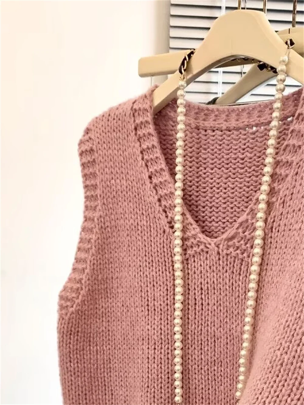 2026年春秋新作 韓国ファッション ベスト フリルニットブラウス＆トップス レディース セーターベスト レディース服 ベーストップス