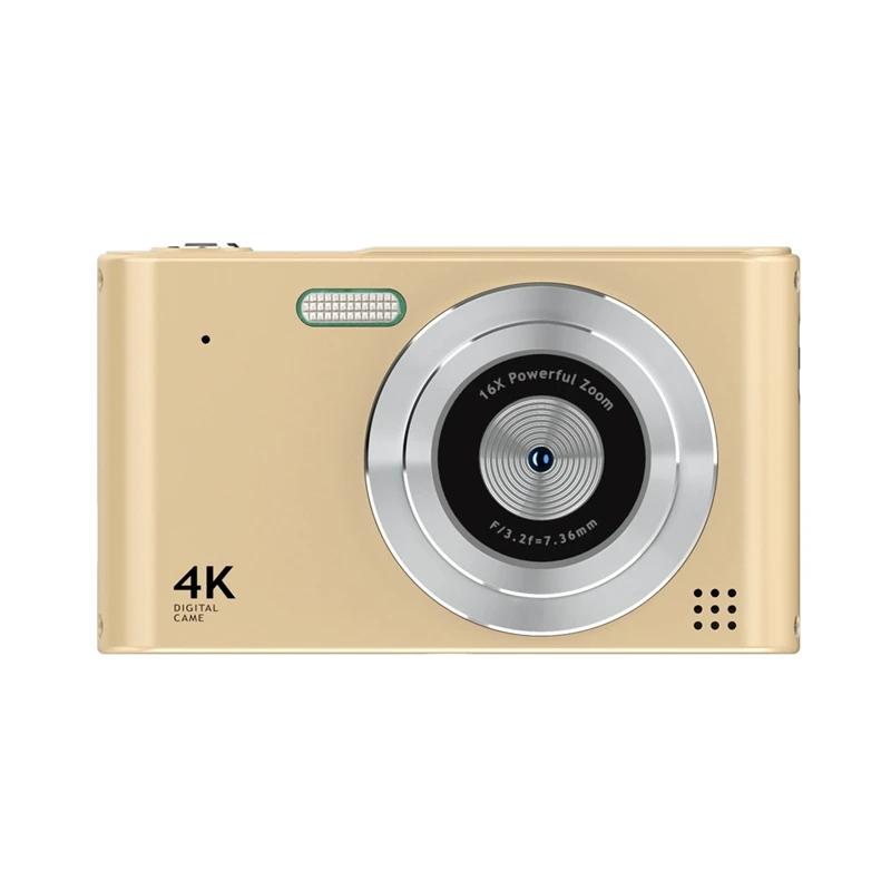 HD 1080P 2.4 Inches 240X320 Digital Camera Rechargeable Cameras With 16X Zoom Compact Camera Gold