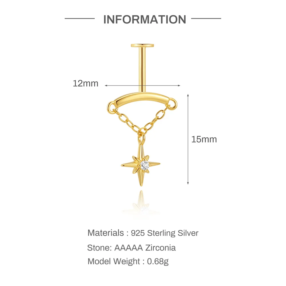 ROXI 925 Sterling Silber Ungewöhnlicher achteckiger Stern/Pferdeaugen-Zirkon-Ohrring für Frauen, INS Exquisiter edler Schmuck – Detail 37