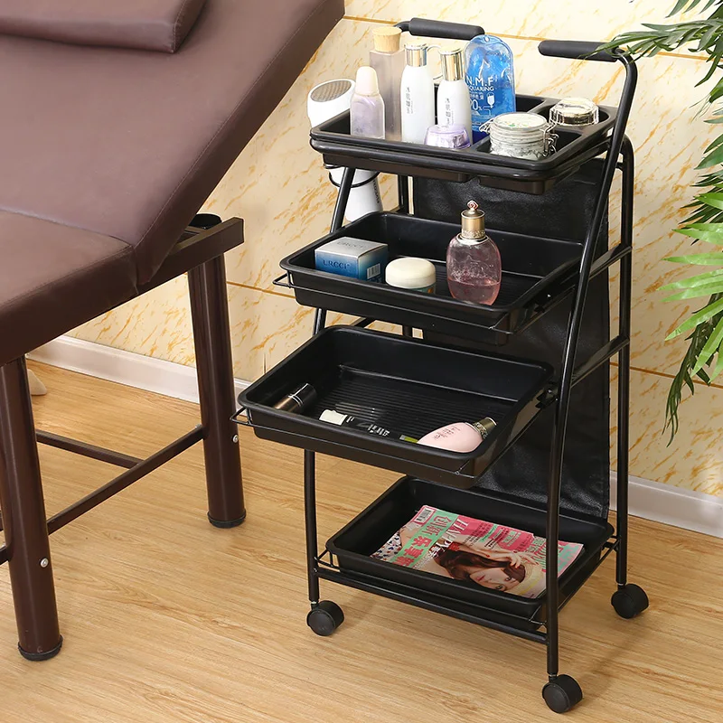 Trolley Storage Auxiliary Cart for Spa Professional Hairdressing Trolley Beauty Salon Furniture Cosmetics Tool with Wheels