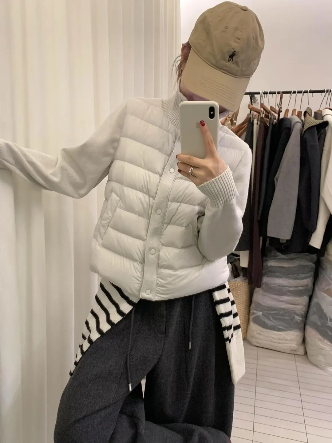 

Утепленная вязаная хлопковая куртка женская зимняя для повседневной носки, универсальная, легкая, теплая, с длинными рукавами, воротником-стойкой, из полиэстеровой ткани