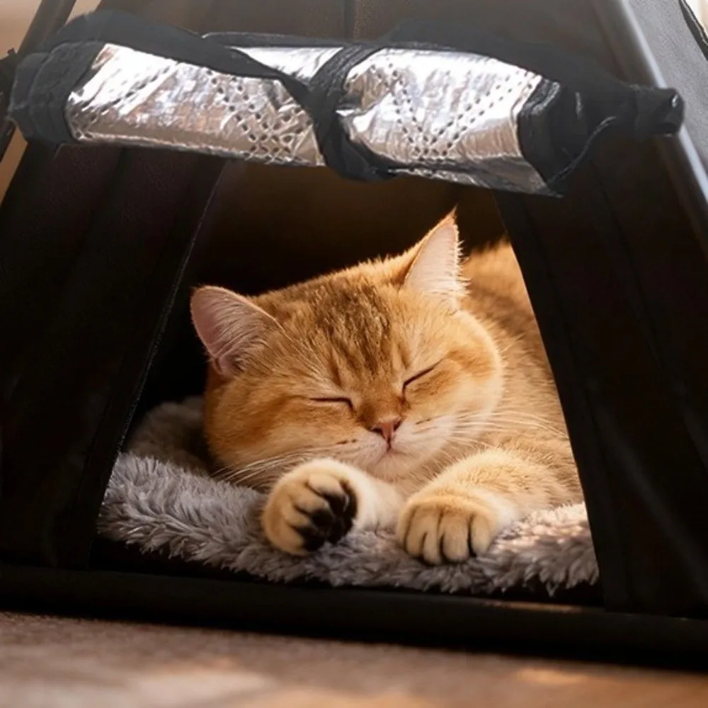 الحيوانات الأليفة مخبأ المحمولة في الهواء الطلق خيمة الحيوانات الأليفة طوي الدافئة معزول بيت الكلب مقاوم للماء أكسفورد القط خيمة تيبي الصيف في الهواء الطلق