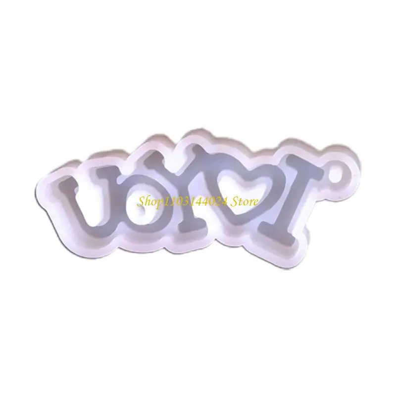 N5KE عيد الحب المفاتيح راتنجات الايبوكسي قالب معلقة المعلقات لتقوم بها بنفسك قالب من السيليكون #1