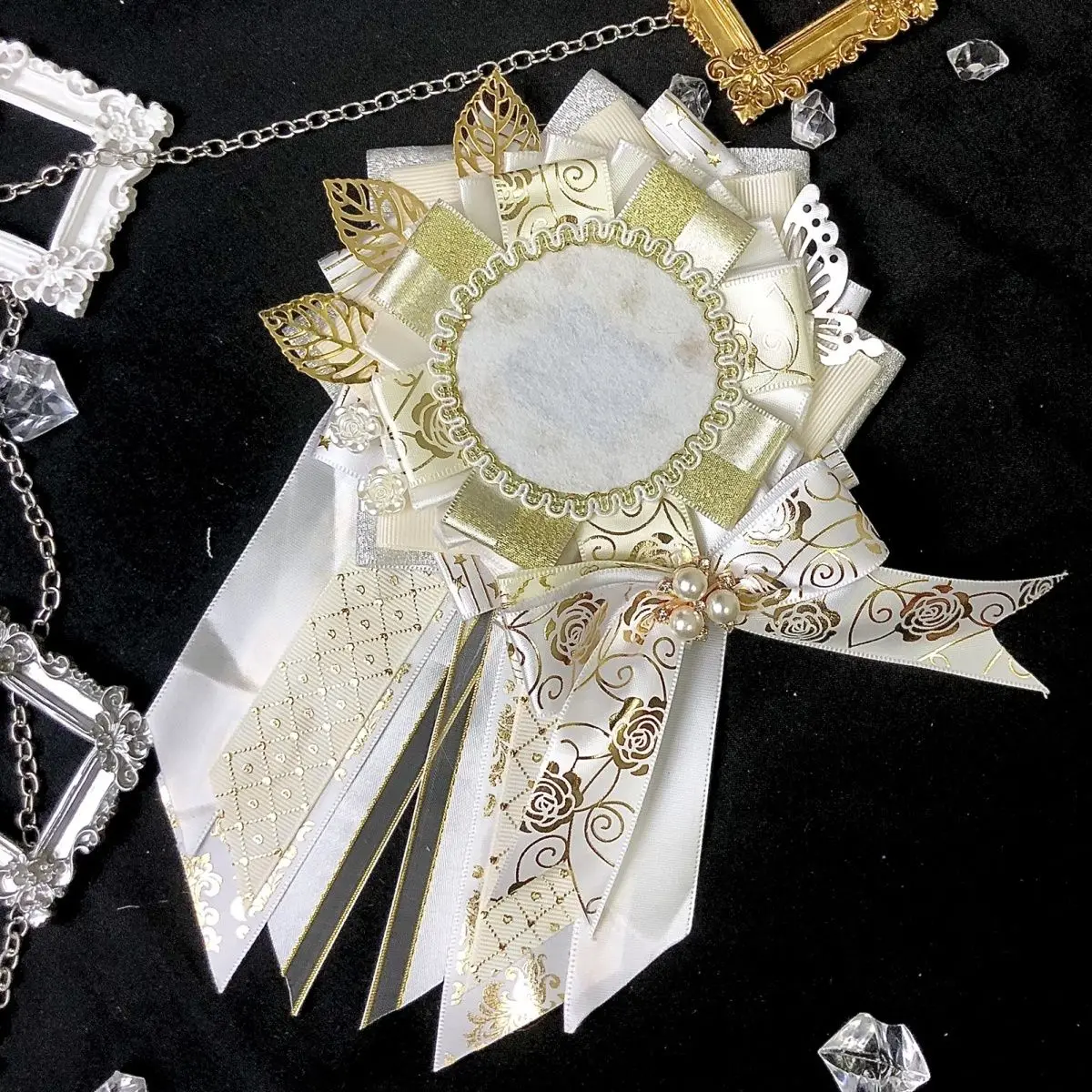 Women Ita Bags Accessories,Ribbon Badge Rosette,Anime Cosplay Crafts,Lolita Backpack Bowknot Decoration