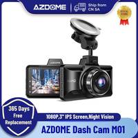 AZDOME M01 Dash Cam 1080P 3'' IPS Screen Night Vision Car Camera Loop Recording G-sensor Audio Recording Car Driving Recorder