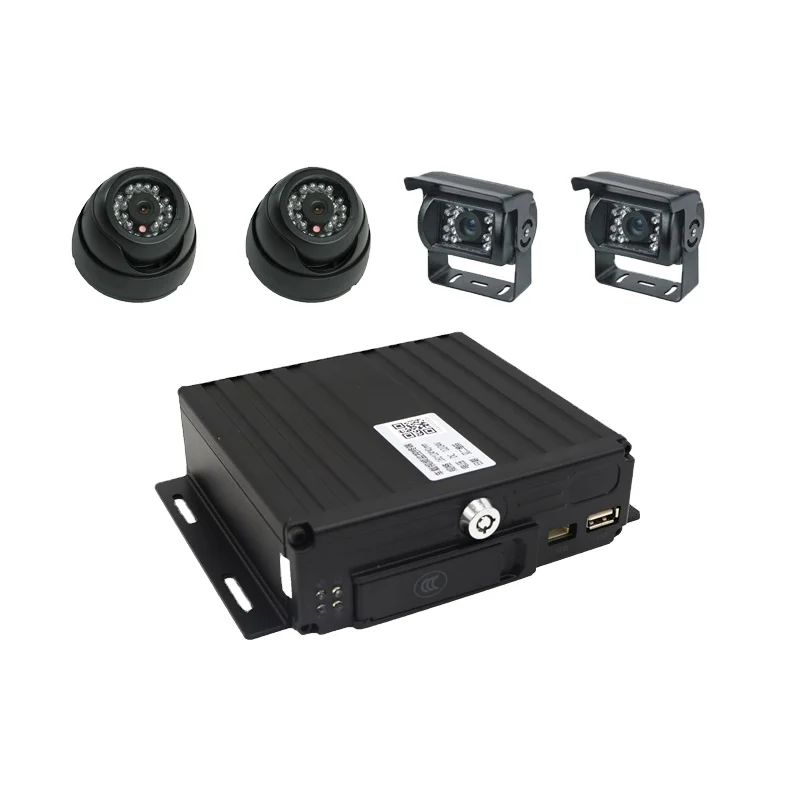 4 Channel Car Dvr SD Mdvr Live Video Camera Monitoring For School Bus Car Truck