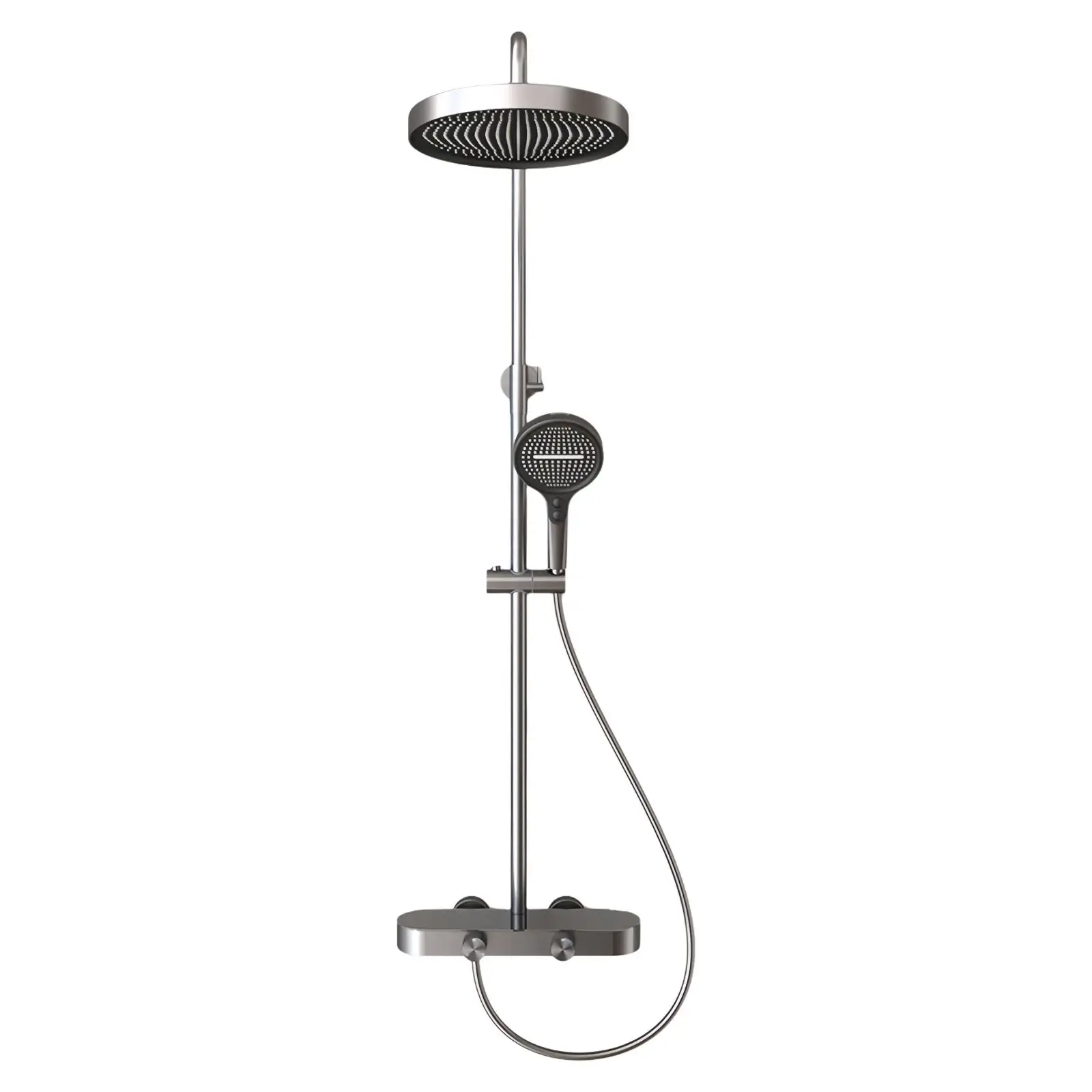 

High Pressure Shower Faucet Set, Temperature-Controlled Brass Bathroom Rainfall, Multi-Mode Handheld, Home Bath