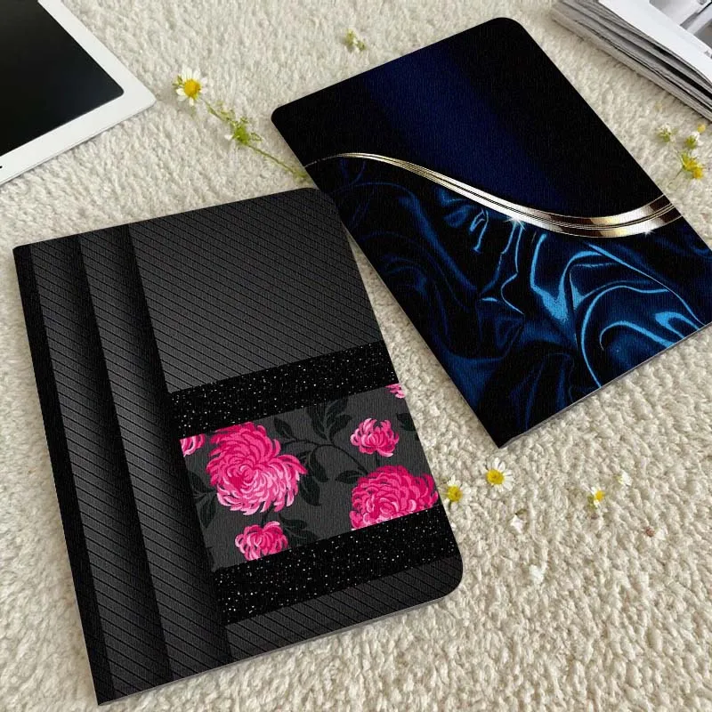 

Black Pink Rose Pattern Gift Tablet Case For Xiaomi Redmi Mini Pad SE K 2 4 5 6 7 8 2023 2025 11 8.8 11.2 10.1 Pro