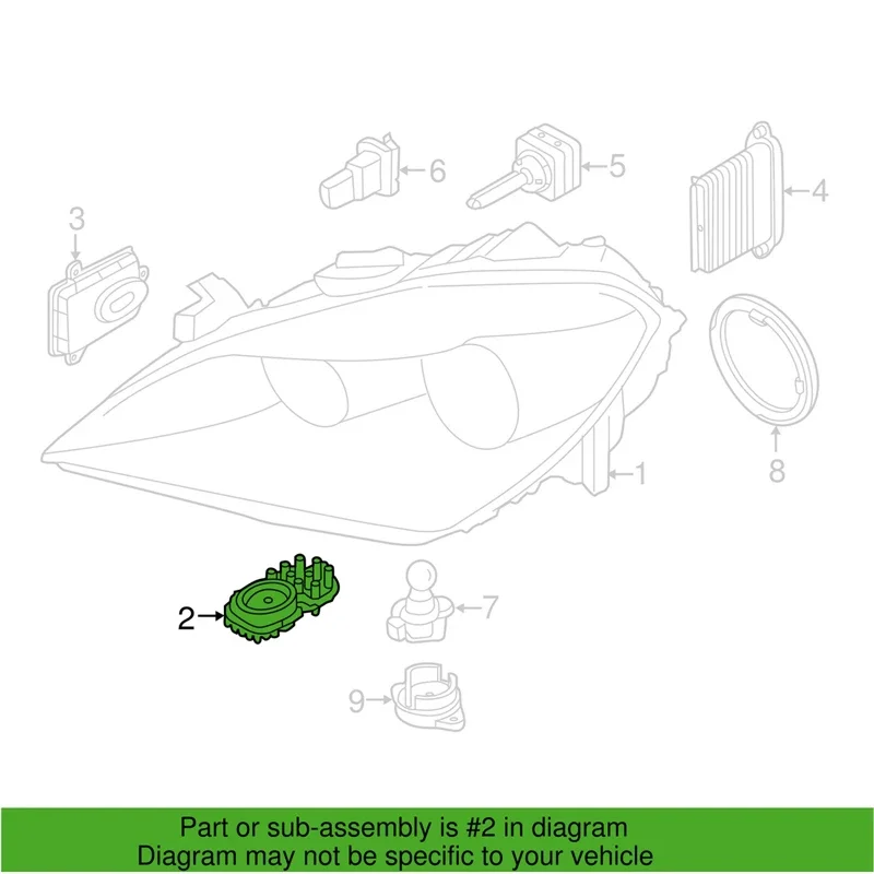 1305715084 for BMW X3 F25 Pre-LCI Xenon Headlight 2011-2014 Daytime DRL LED Angel Eye Maker Light Diode Module 63117263051 - Image 2