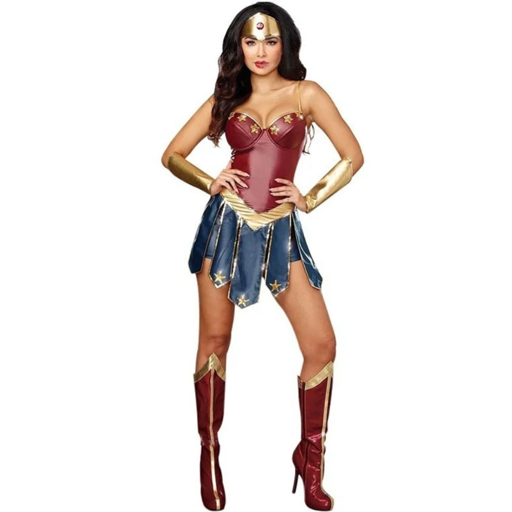 Costume da guerriero femminile Costume da supereroe per donna Costume di Halloween adulto