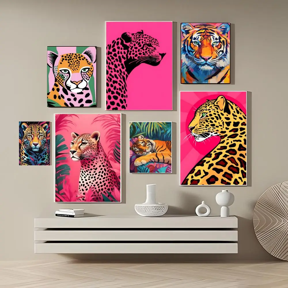 Animal Trend-Cool Leopard Poster Decorative Poster Ideal for Bedroom, Living Room, Study Office Space