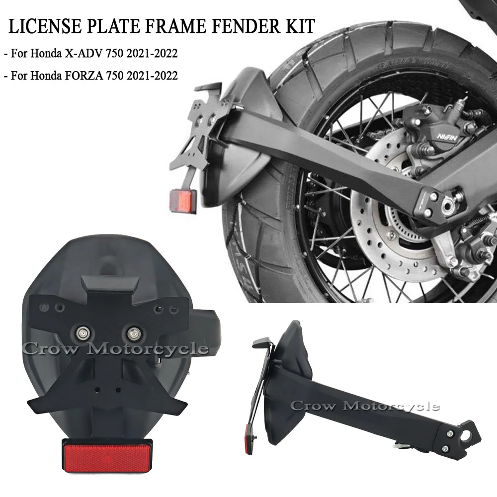 

For Honda X-ADV XADV 750 XADV750 FORZA 750 Forza750 2021 2022 Motorcycle License Plate Frame Holder Wheel Mudguard Fender Kit