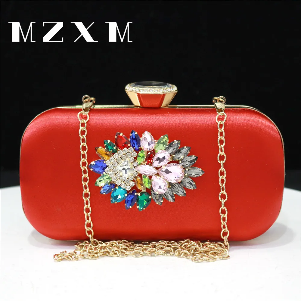 

Women's Evening Handbag Party Wallet Bride Deluxe Wedding Handbag Exquisite Crystal Women's Handbag Apricot Purple Wallet