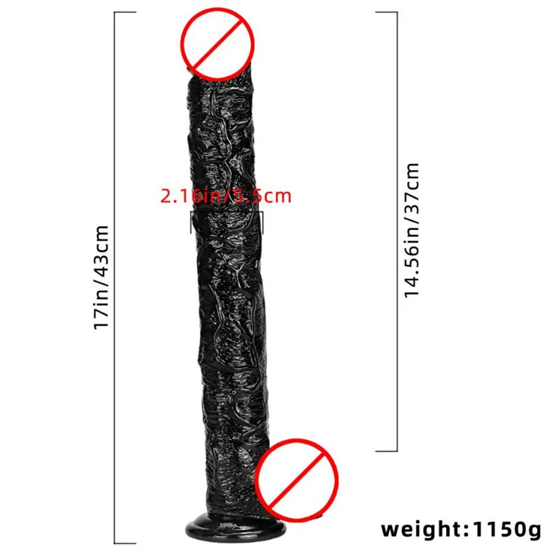 Super Long Dildo Anal Plug Huge Realistic Penis Vaginal Anus Masturbator with Suction Cup Flexible Phallus Sex Toy for Women Men