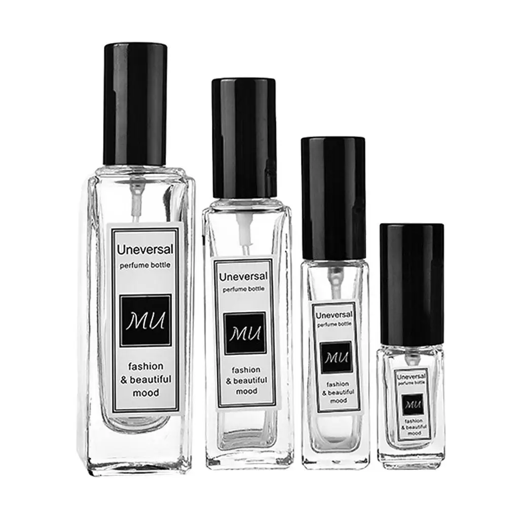 Clear Glass Perfume Atomiser Portable Empty Spray Makeup Tool Kit Cosmetic Container for Essential Oils and Fragrances