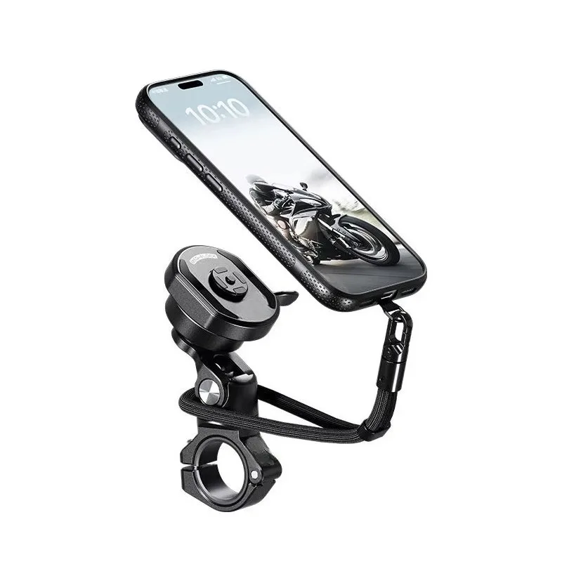 Quick Release Magnetic Motorcycle Phone Mount with Vibration Dampening for Scooter Motorcycle