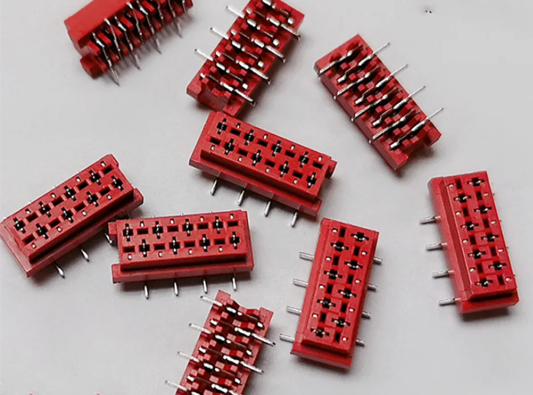 2.54MM red IDC Mounting base  Micro-Match 1.27 female seat  Connector