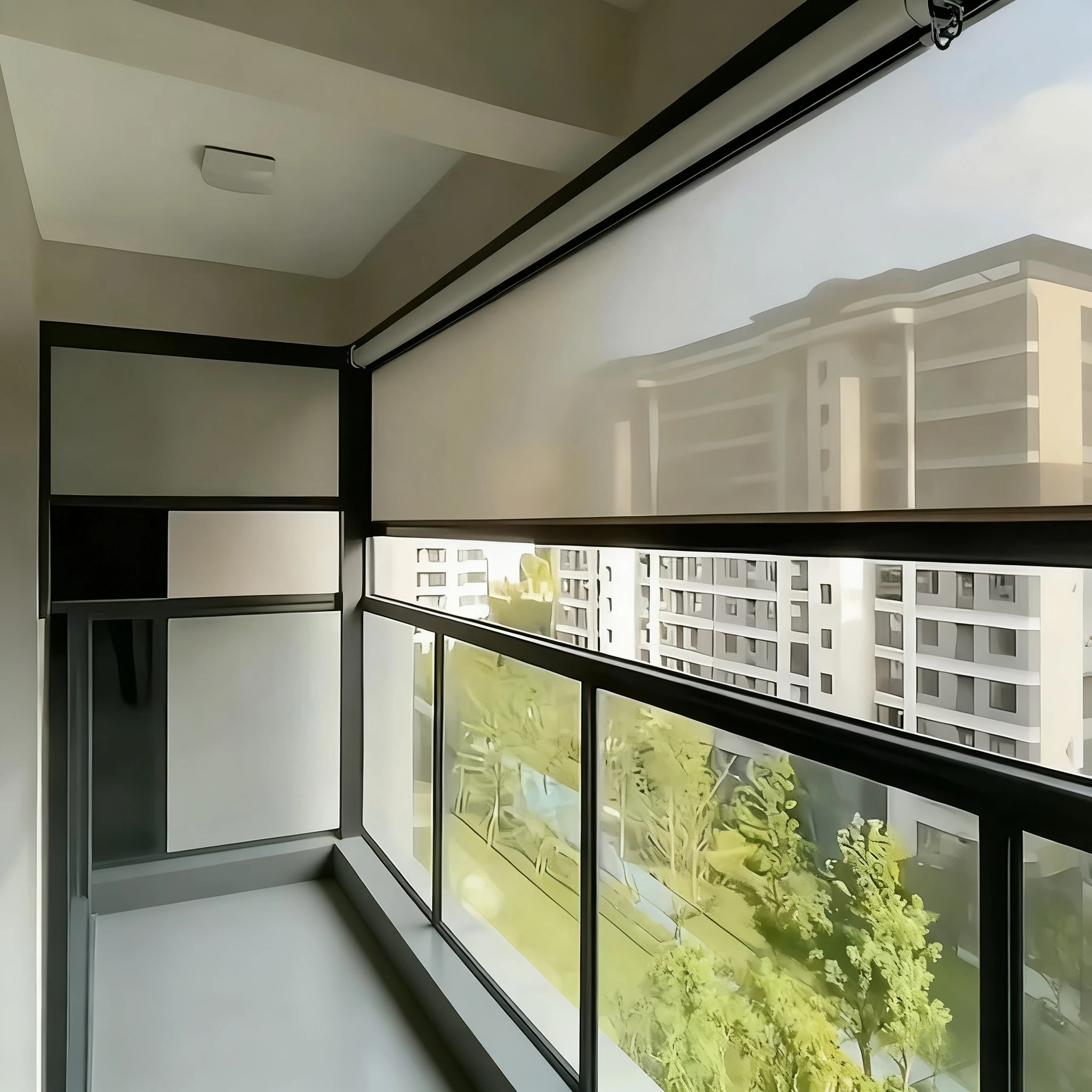 

Smart Electric Windproof Roller Blind - Restaurant Hotel Balcony Aluminum Canopy Sunroom Gazebo Shade