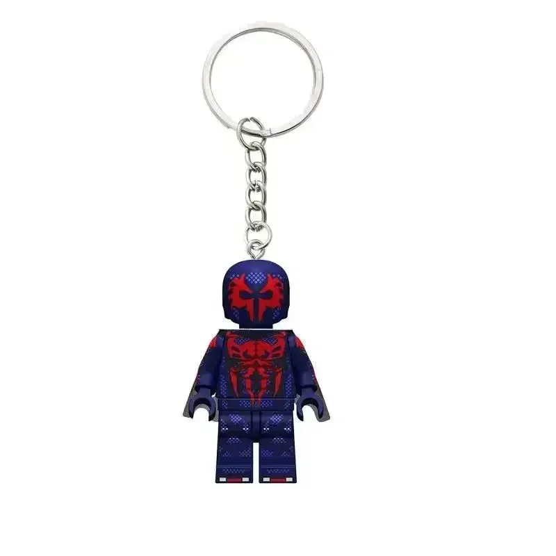 Marvel Spider-Man Gwen Web of Shadows Cartoon Building Blocks Keychain Creative Personalized Bag Pendant Accessories Gift