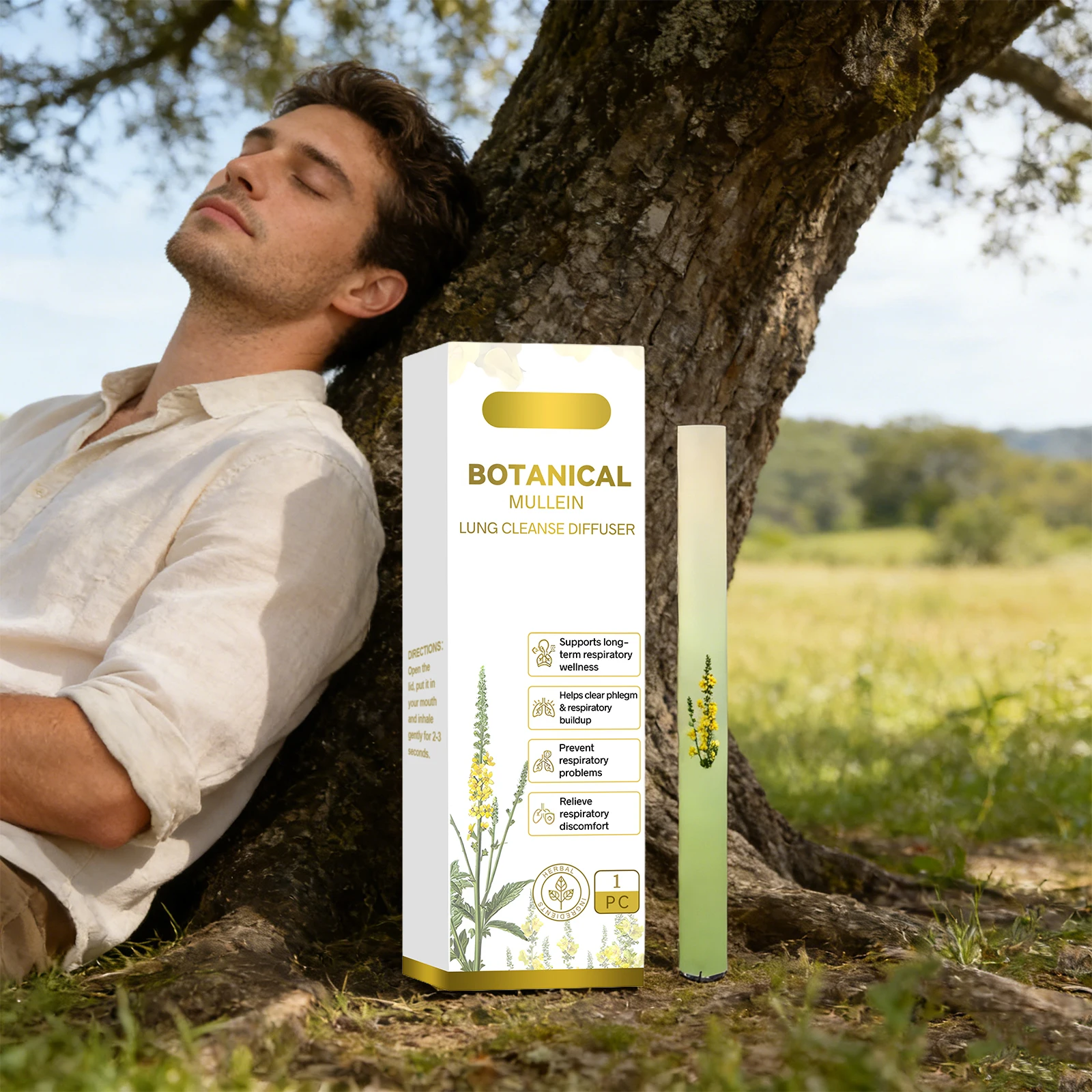 Herbal Lung Purifier Clear Breathing Driving Fatigue Relief Reduce Smoke Damage Boost Energy Relax Protect Liver Cleansing Stick