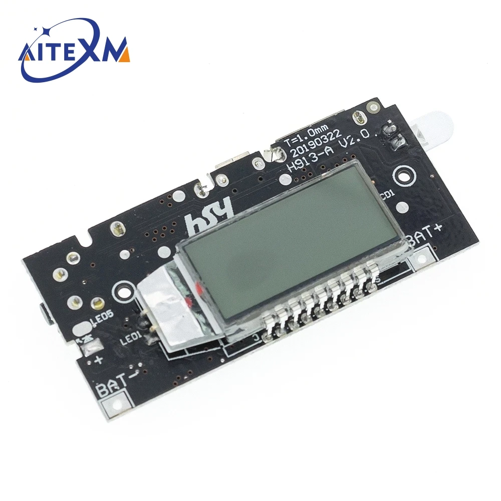 Dual USB 18650 Battery Charger PCB Power Module 5V 1A 2.1A Mobile Power Bank Accessories for Phone DIY New LED LCD Module Board