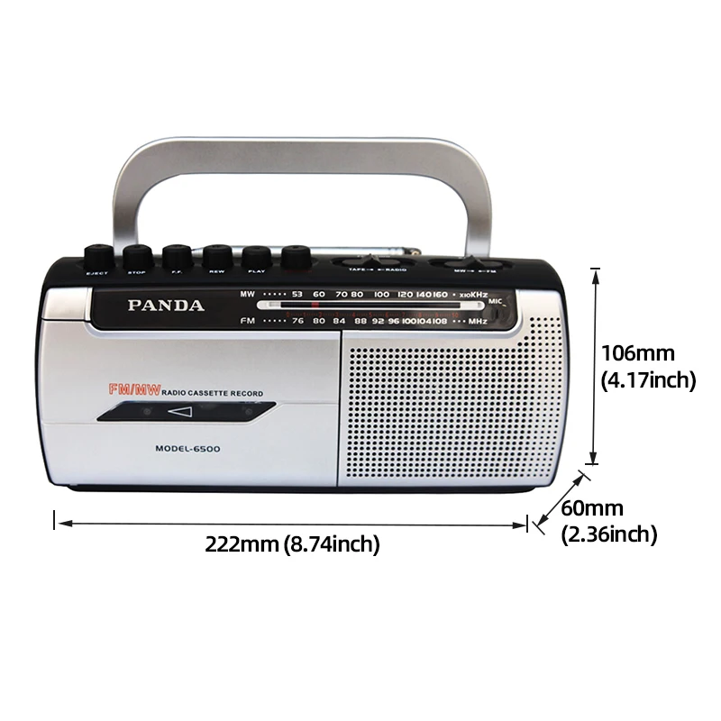 Portable Cassette Player Tape Recorder Walkman Music Speaker FM MW Radio For Elderly Kids Learning Language（220V)）l