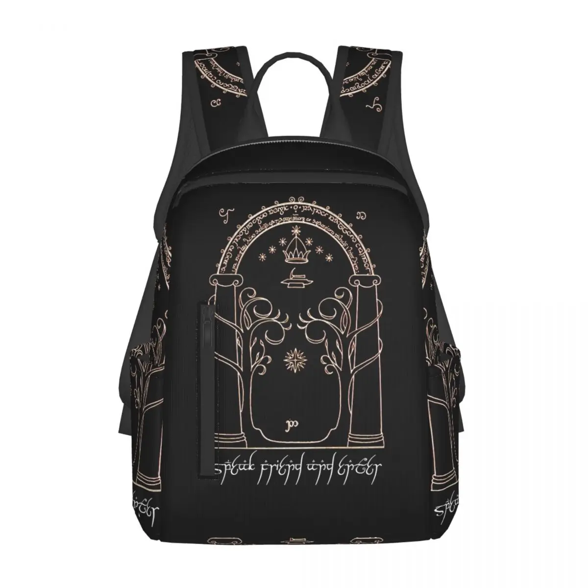 

Speak Friend And Enter Backpack Daypack Large Capacity Kids BookBag School Bag Shoulder Bags for Men Women