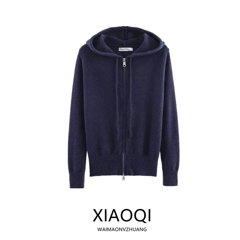 

Winter New Arrival Women's Hooded Zipper Cardigan Sweatirt Versatile Design Commute Sle Long Sve Regular Length