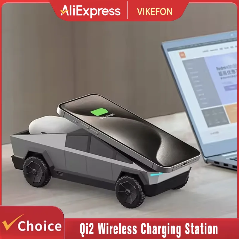 

Настольная подставка Qi2 Беспроводная зарядная станция 3-в-1 для Magsafe iPhone 16 ~ 12 Apple Watch 10 ~ 2 Galaxy Watch 7 6 SE AirPods 4 Pro