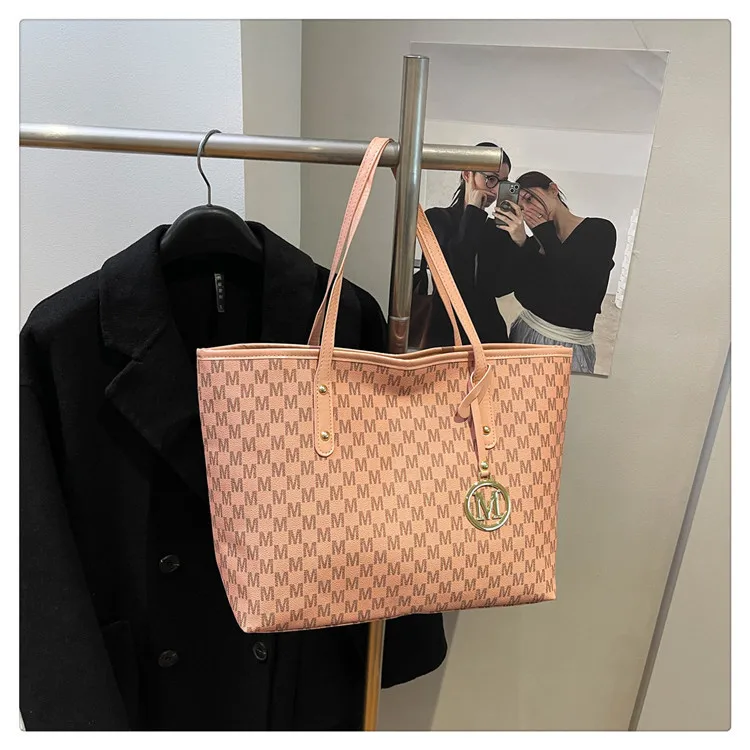 Große Kapazität Pendler-Tragetaschen Modische bedruckte Pu-Leder-Handtasche für Frauen College-Studenten Klasse Handtaschen Schultertasche – Detail 24