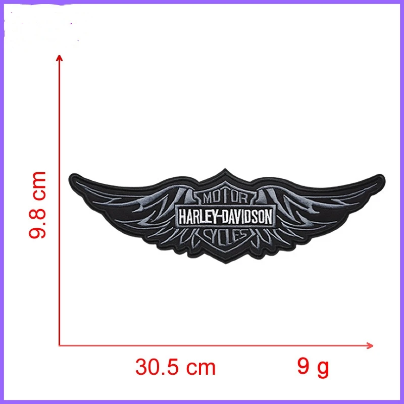 For Harley Davidson pan Motorcycle Styling keyring Embroidered Punk Eagle Patche Armband Backpack Badge Hook Backing Clothing view 6