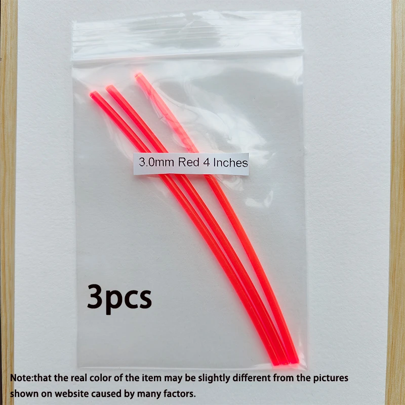 3pcs 4 Inches Fiber Optic Bow Sight Fiber Red Green Orange 1.5/2/.0/2.5/3mm Slingshot or Compound Bow sight Pin Bow sight