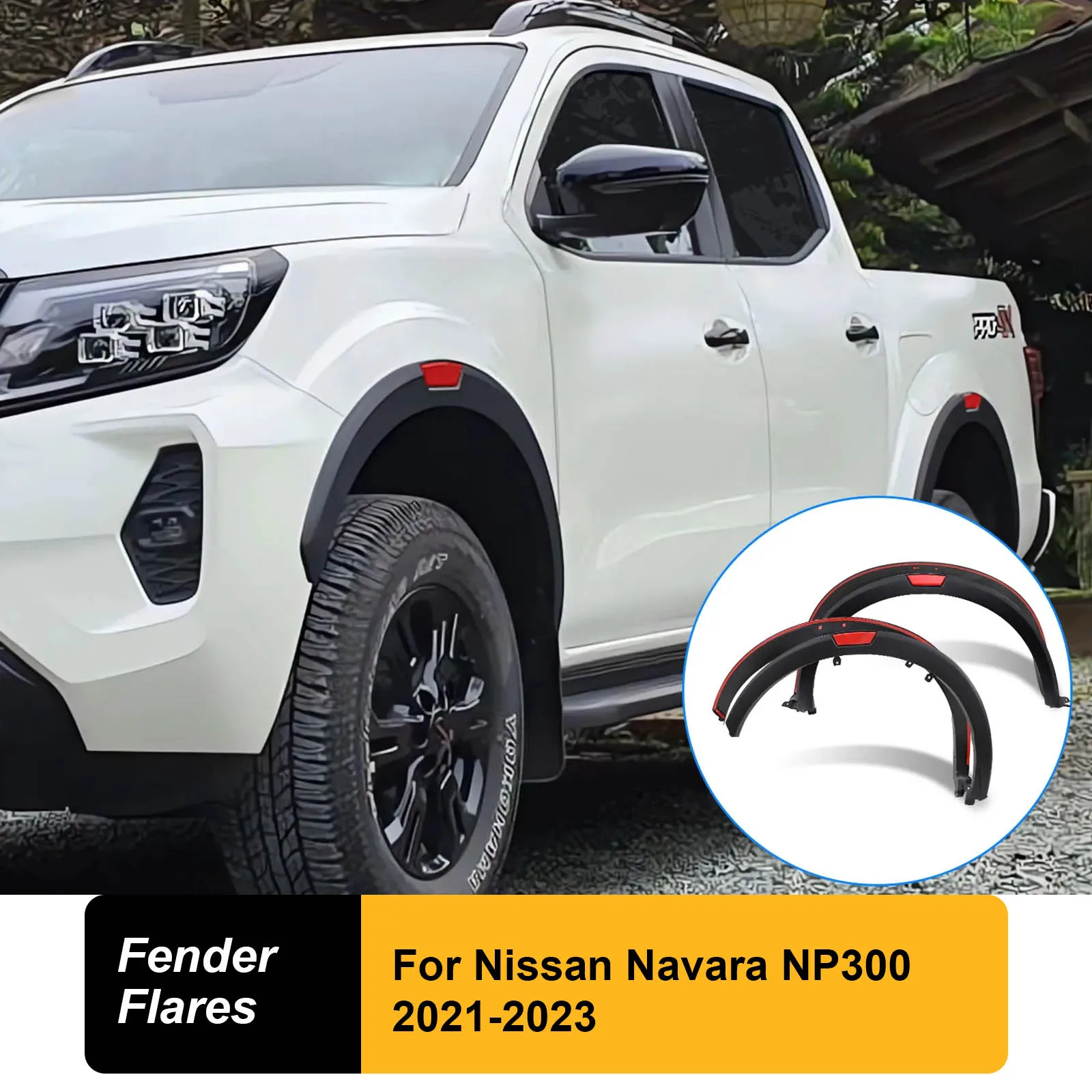 Fender Flares For NISSAN NAVARA NP300 2021 2022 2023 Year Models Wheel Arch Extension Mudguards Pickup Truck Car Styling