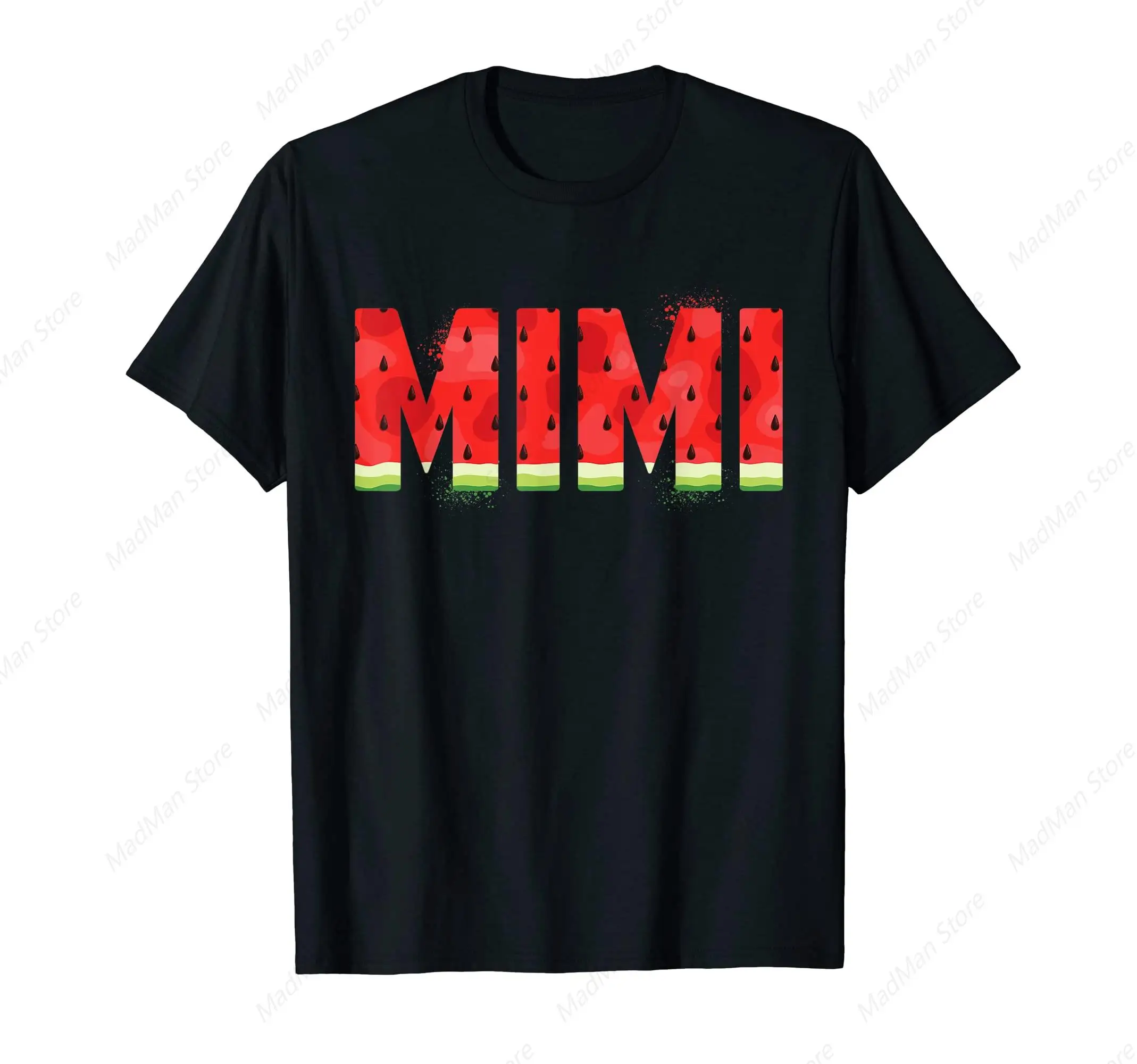 Funny Mimi Watermelon Summer Fruit Family Matching Birthday T-Shirt