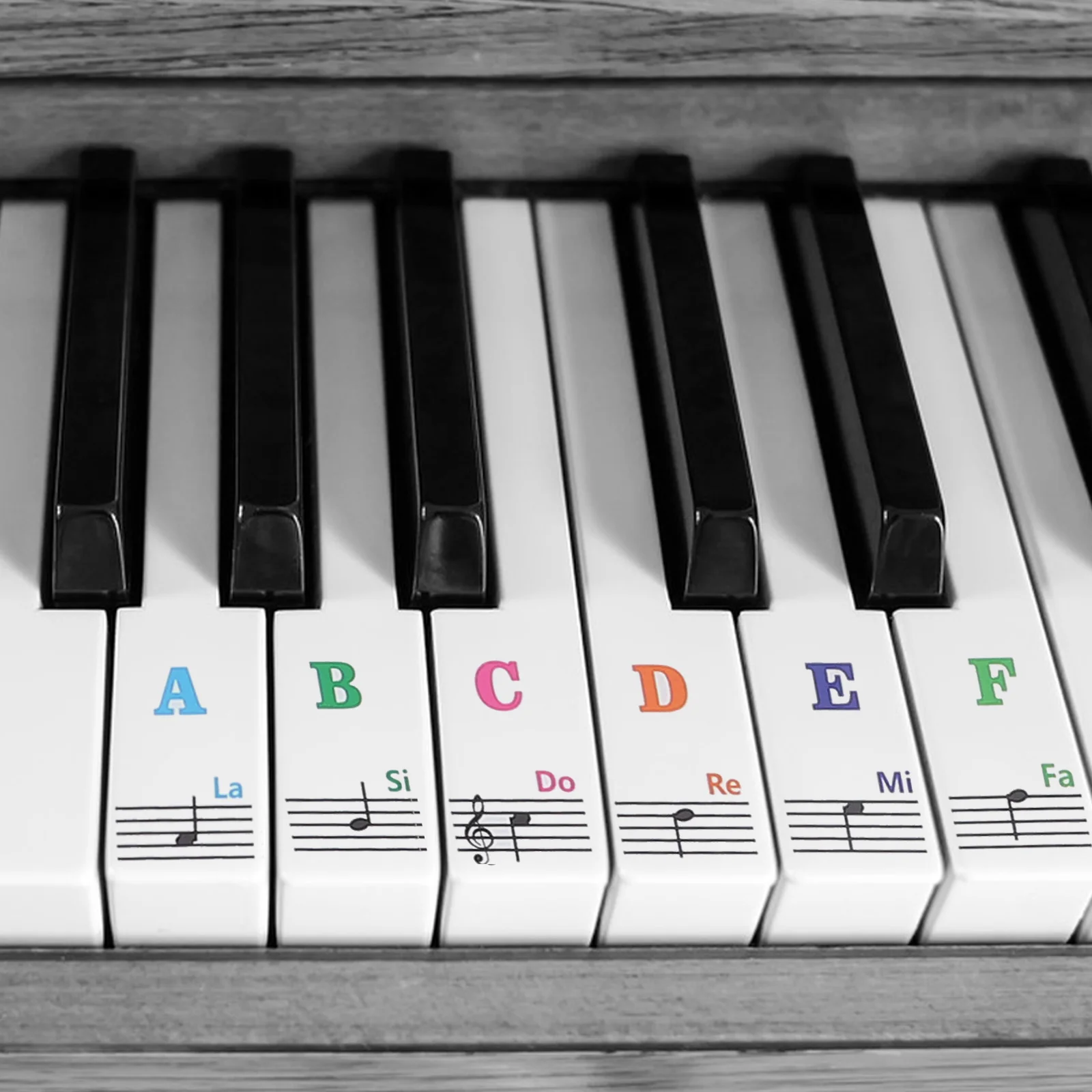 

Transparent Stickers Piano Musical Note Removable Keyboard Labels for Beginners Electric