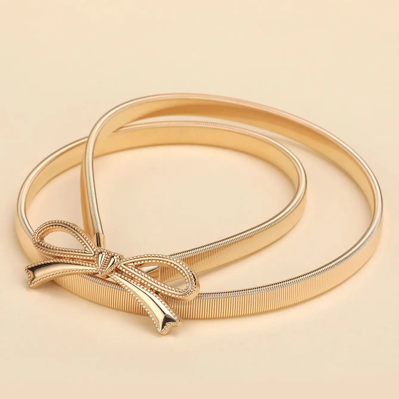 Simple Bow Belt Strap Thin Belt Women's Summer New Arrival dress Jeans Metal Waist Chain Accessories