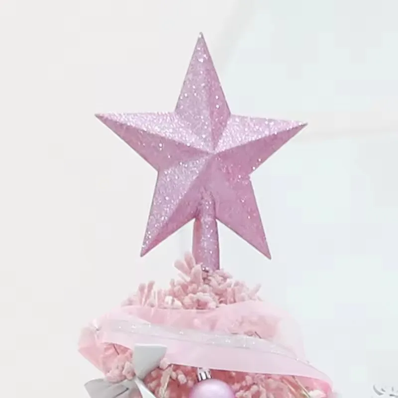 15/20cm Christmas Tree Top Star Merry Christmas Decorations for Home Shiny Gold Powder Five-pointed Star New Year's Ornament