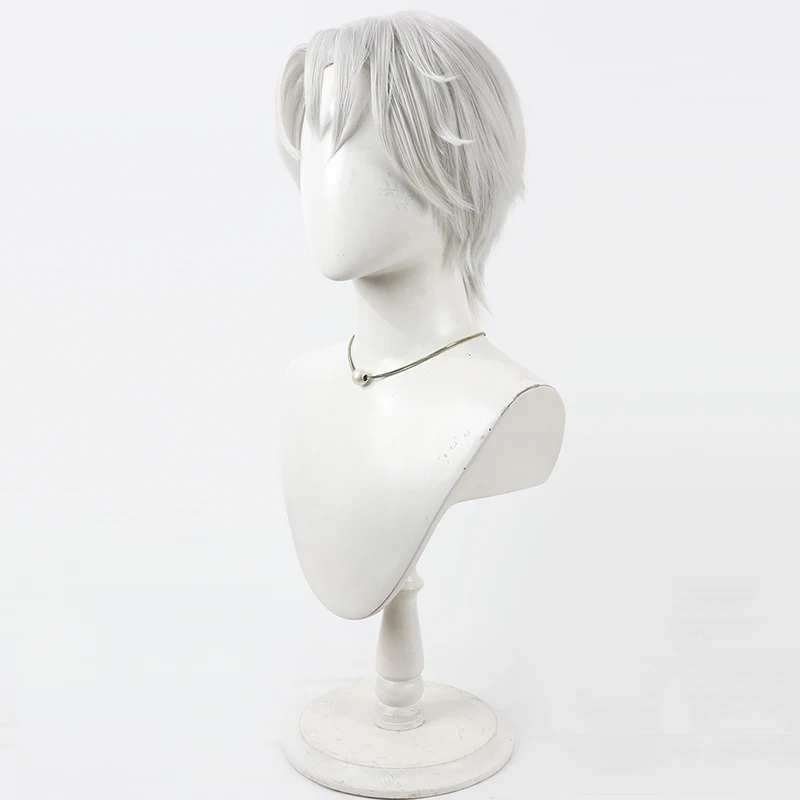 Peluca de Cosplay de Anime Promise of Wizard Vincent Cos, accesorios para fiesta de Carnaval y Halloween, pelo sintético de fibra resistente al calor + gorro de peluca