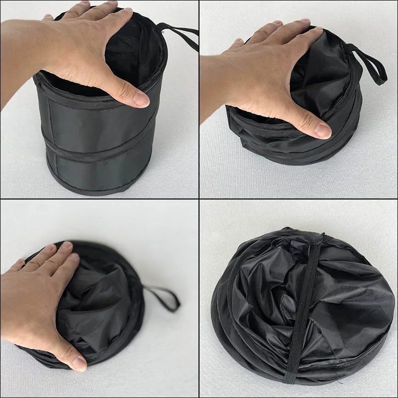 Mini Multifunctional Car Storage Bucket Foldable Pop-up Car Trash Can Car Folding Bucket Spiral Bucket