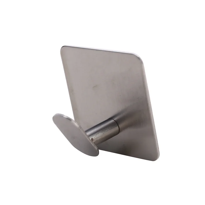 Stainless Steel Wall Hooks Self Adhesive Hooks For Hanging Wall Key Holder Wall Hanger Towel Holder Coat Hook Bag Hanger 4pcs