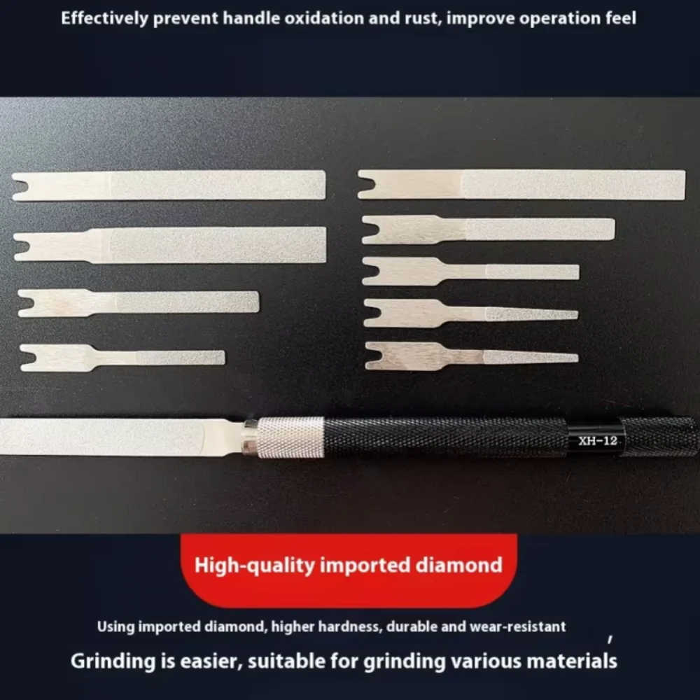 Industrial FAS-100T Diamond Needle File Set Flat Hand File Bendable Handle Precision Grinding for Woodworking Polishing