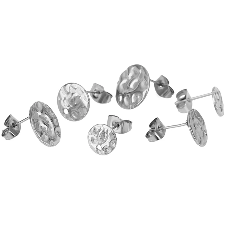20 Stück PVD-beschichtete, nie verblassende Edelstahl-Ohrstecker, 6, 8, 10, 12 mm, hypoallergene Ohrhaken für DIY-Schmuckzubehör – Detail 3