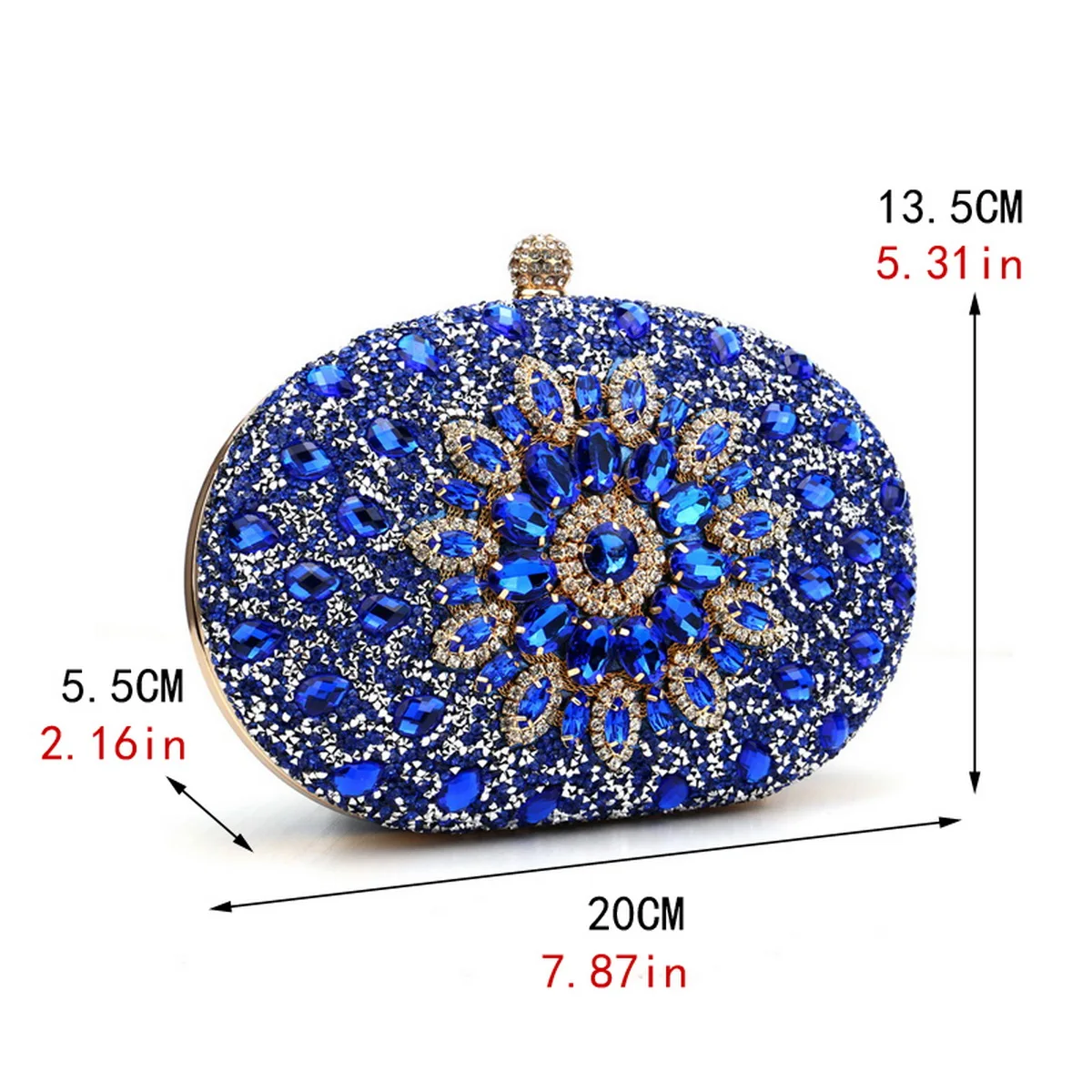 Diamonds Purple Color Women Evening Bags Flower Rhinestones Egg Design Fashion Female Clutch Handbags