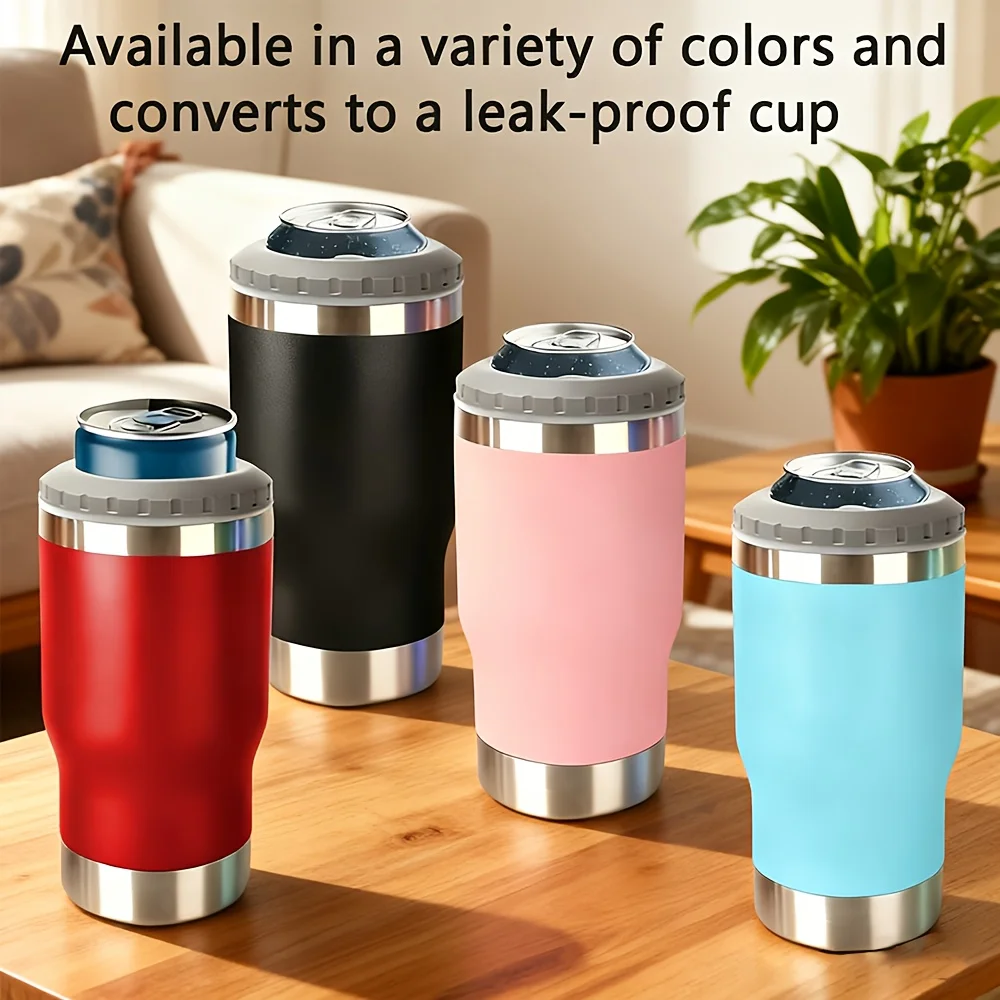 

4-in-1 Insulated Bottle/Bottle Cover, 14oz Double-Sided Lid, Insulated Bottle, Beer Warmer,arge Capacity Insulated Mug, Durable